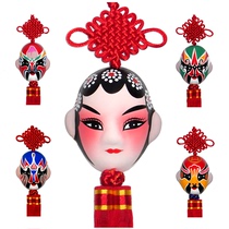 Chinese characteristic mud sculpture Peking opera facebook Chinese knotted pendant home ornaments wall decoration wall hanging gift foreign gift