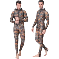 New camouflage fashion conjoined diving clothing thin adult full body hooded diving clothing sunscreen jellyfish suit 726