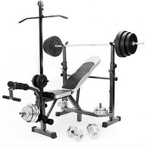 Multifunctional high tie rod weightlifting bed bed barbell bed squat rack barbell set home fitness equipment