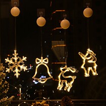 Christmas lighting Decoration Holiday dress up Colorful lights Bells snowflake lights Christmas tree pendant Glass shop window hanging lights