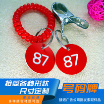 Custom number plate Malatang number plate Hotel catering number plate Sauna card storage clip