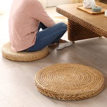 Rattan futon cushion tatami round cushion Japanese style ground tea ceremony hard cushion straw cushion meditation cushion