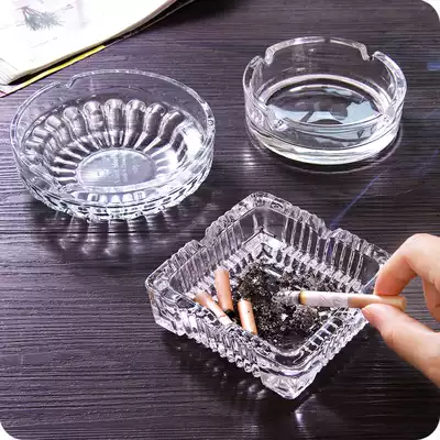 European style personality creative large crystal glass ashtray living room office Internet cafe hotel guest room ashtray