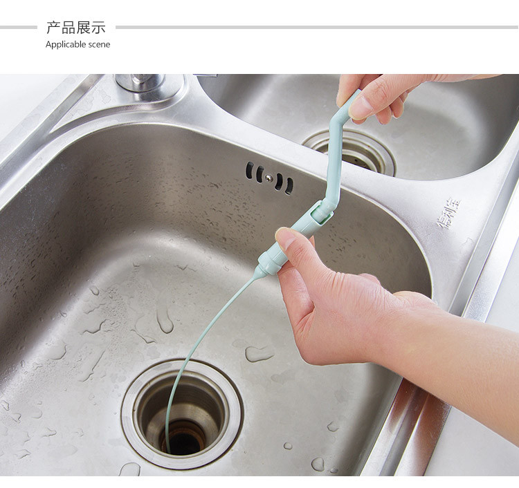 优思居 手摇式管道疏通器 家用下水道疏通工具洗手池头发清理器_7折