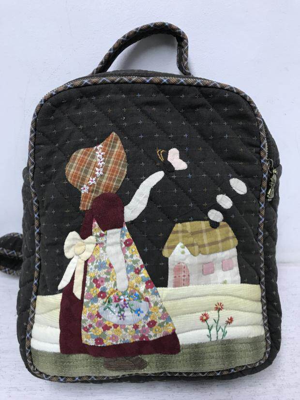 苏姑娘纯手工拼布包成品双肩包森系可爱时尚先染布艺diy