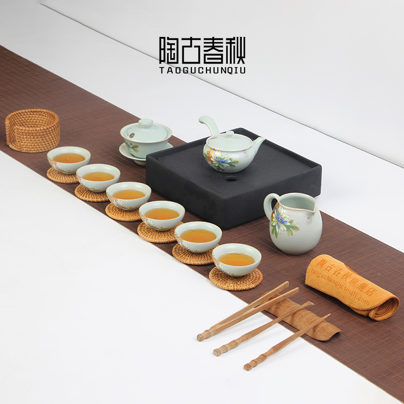 Stereo on household ceramics Japanese kung fu tea set your up tea side put the pot of tea of a complete set of gift box