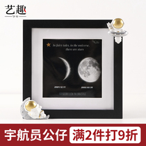 Astronaut doll moon photo frame sticker gift astronaut stereo switch sticker