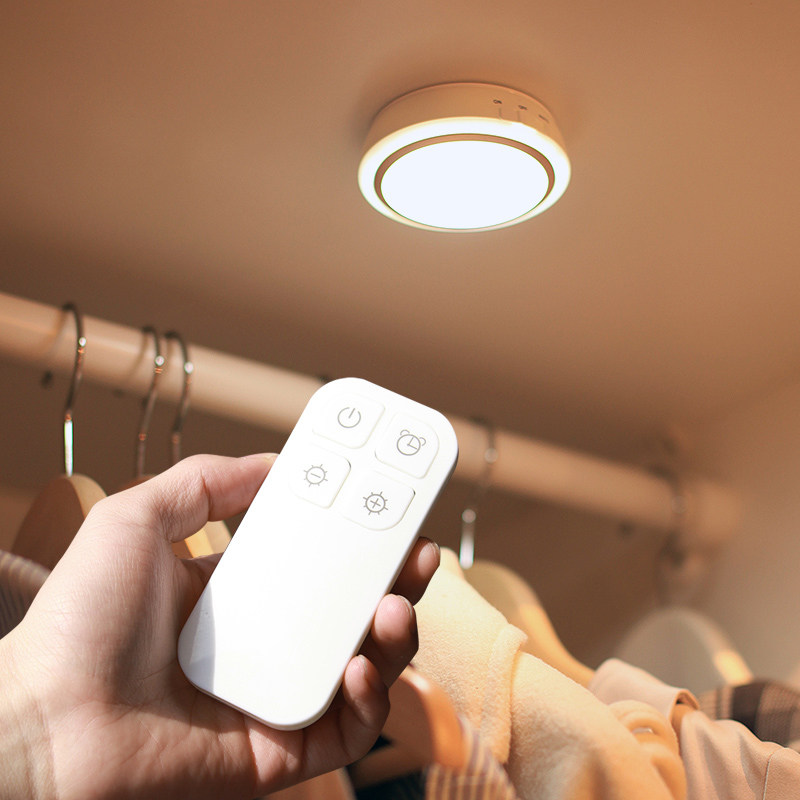 创意无线遥控灯充电池led小夜灯衣柜节能起夜婴儿喂奶卧室床头灯