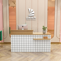 Nordic Brief Collection Silver Desk Sweet Shop Clothing Shop Small Bar Table Flower Shop Milk Tea Shop Corner Front Desk Reception Desk