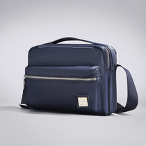 New High-end Mens Single Shoulder Bag Casual Nylon Cloth Pure Color Square Youth Skew Satchel Crosswalk Hand Bag