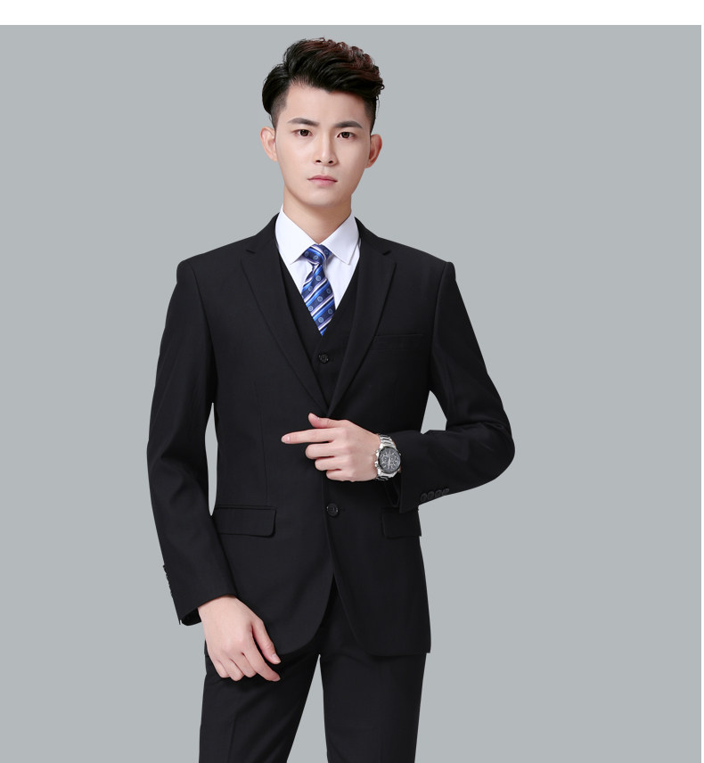 建行工作服男士西装建设银行行服条纹男装外套裤子上班职业男套装