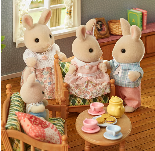 Детский игровой набор sylvanian families森林森贝儿家族 全新正品 牛奶兔 宝宝 家族套