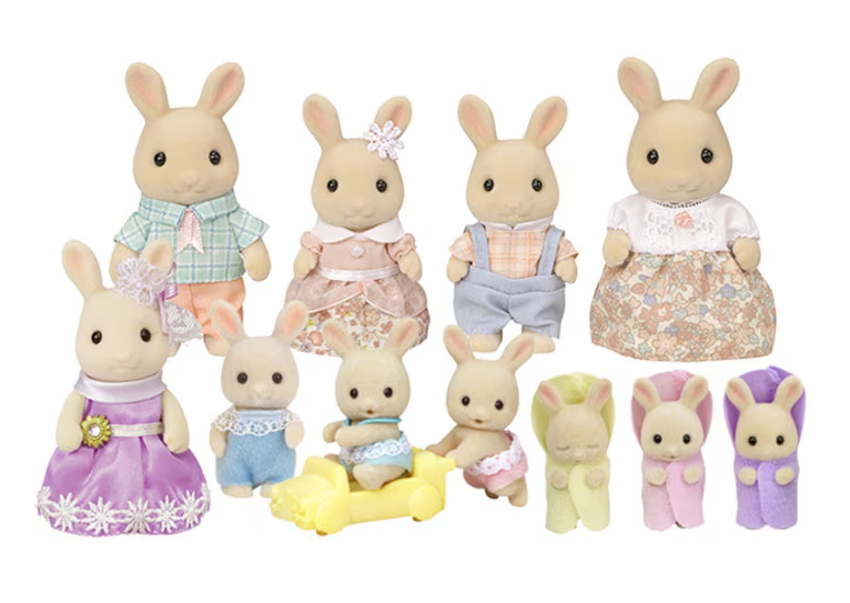 Детский игровой набор sylvanian families森林森贝儿家族 全新正品 牛奶兔 宝宝 家族套