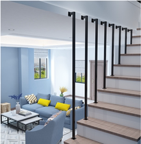 Creative wrought iron stair handrail guardrail modern simple home indoor balcony fence fence attic corridor