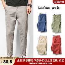 Woodson Trousers Boys' Spring Autumn Fashion Straight Casual Pants Khaki Autumn Winter Fleece Solid Trousers