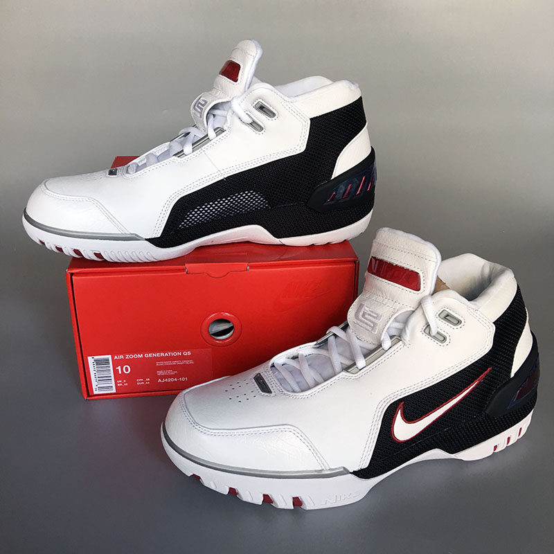 nike zoom lbj1 詹姆斯1元年og复刻 全明星黑白男子 aj4204-101