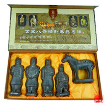 Qin figurines soldier figurines horse figurines boxed set clay resin copper alloy town house foreign affairs tourism home decoration