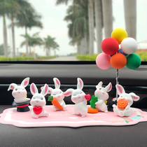 Rabbit car swing piece Practical in-car decoration Supplies large full net red adorable on-board goddess The goddess of control