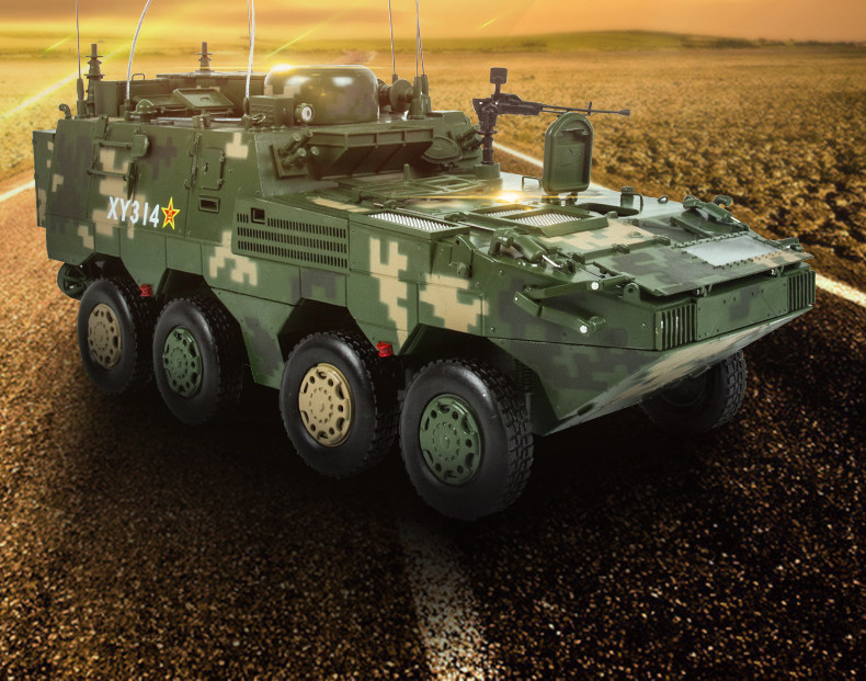 特尔博122陆战通讯指挥车无线电接入节点车轮式装甲战车模型丨合金