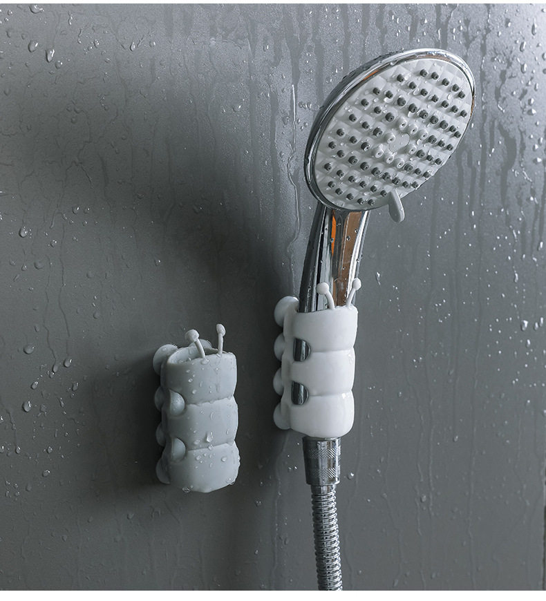 免打孔固定淋浴喷头挂座花洒吸盘式支架淋雨头浴室淋浴器配件底座