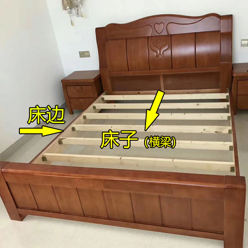 实木床子横梁木条床边床托床板1.8米1.5米木方支撑床梁1.2米