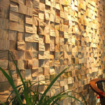 Retro Solid TV Background Wall Bar Bar Decoration MaterialModern Simple Chinese