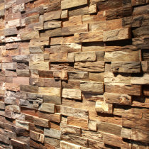 Weather Log Background Wall Solid Wooden Mosaic Bar Cafe Wall Decorated Old Wooden European Living Room Background