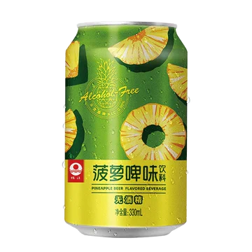 【珠江啤酒旗舰店】菠萝啤味饮料24听*330mL[30元优惠券]-寻折猪