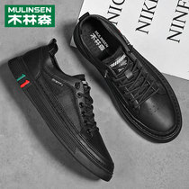 2022 new board shoes mens summer breathable sloth man one foot pedal mesh face casual shoes thin hollow leather leather shoes man