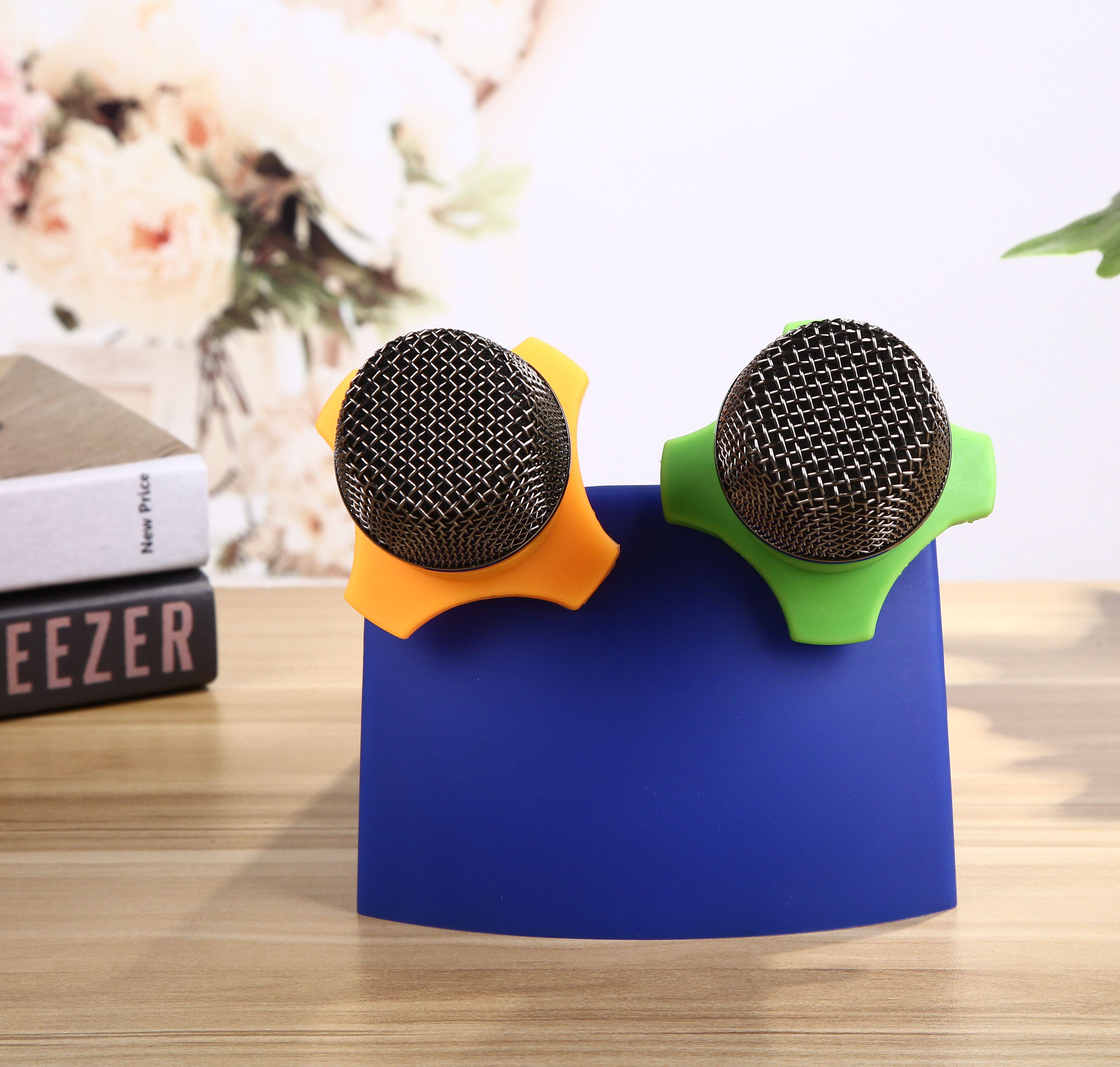 新款水晶话筒架桌面ktv用品麦架麦克风支架无线话筒座水晶座台式