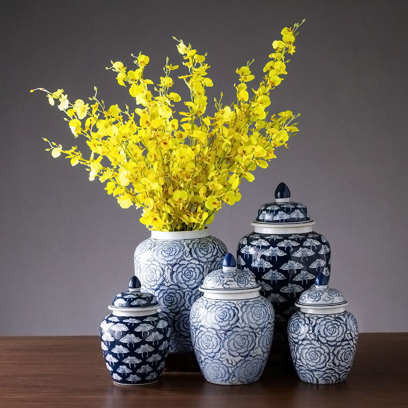 Jingdezhen ceramic vase furnishing articles of Chinese style restoring ancient ways is the general canister decoration in the sitting room adornment household vase