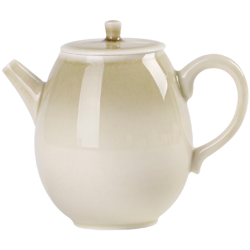 BoHua contracted plant ash glaze gourd little teapot ceramic household single tea Japanese kung fu tea set