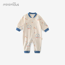 Baby jumpsuit spring and autumn cotton men and women baby ha clothes newborn clothes Four Seasons underwear cute climbing clothes