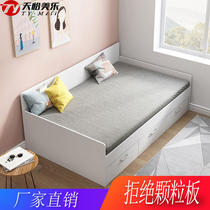 Modern simple study tatami sofa bed multifunctional storage bed living room plate single bed small apartment drawer