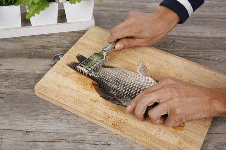 现货供应多功能不锈钢鱼鳞刨 刮鱼鳞器 鱼鳞刷刮鱼器 刮鳞器