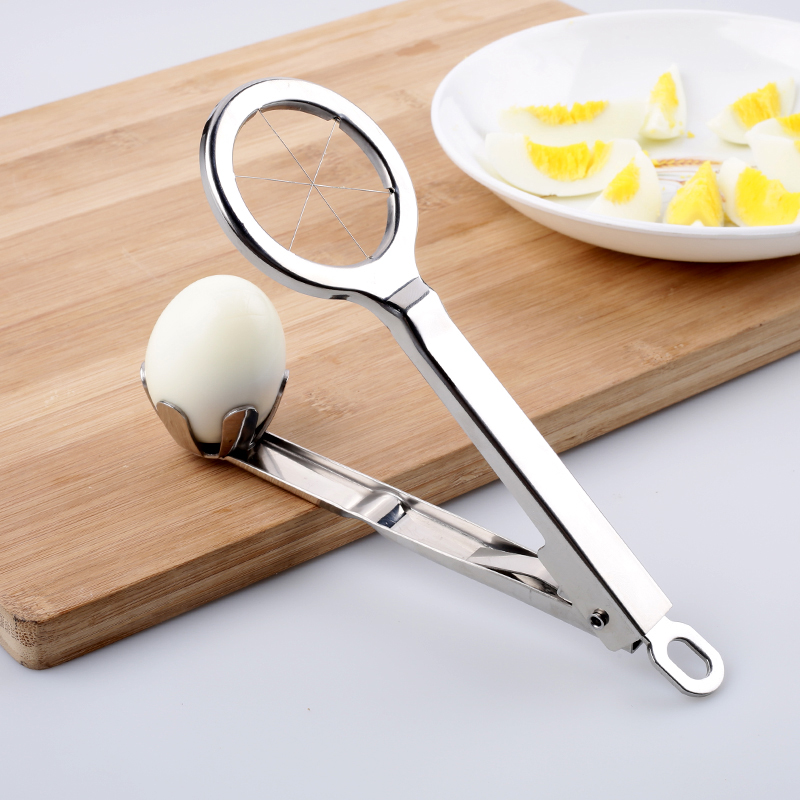 Thickened 304 stainless steel egg cutter Songhua egg separator Preserved egg 6 equal parts egg divider color box