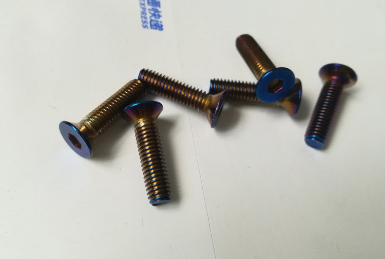 汽车改装方向盘烤蓝螺丝 六角螺丝方向盘通用固定螺丝快拆螺丝