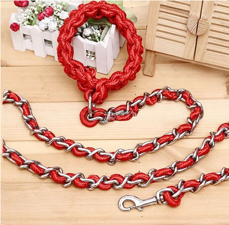 [加长防咬狗链子xl号 宠物牵引带绳 栓狗绳 大中小型犬穿绳狗链] 电玩