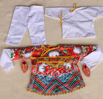 Tianlong embroidery hand-made onion embroidery Mazu soft body clothes floating embroidery jump yarn King dragon robe with underwear belt