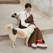 Hearts listen to the pure color plain Tibetan robe traditional classic style collection Joker simple atmospheric double-layer Tibetan clothing