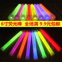 6-inch fluorescent sticks outdoor camping emergency lighting concert life-saving stick large hair luminous survival emergency