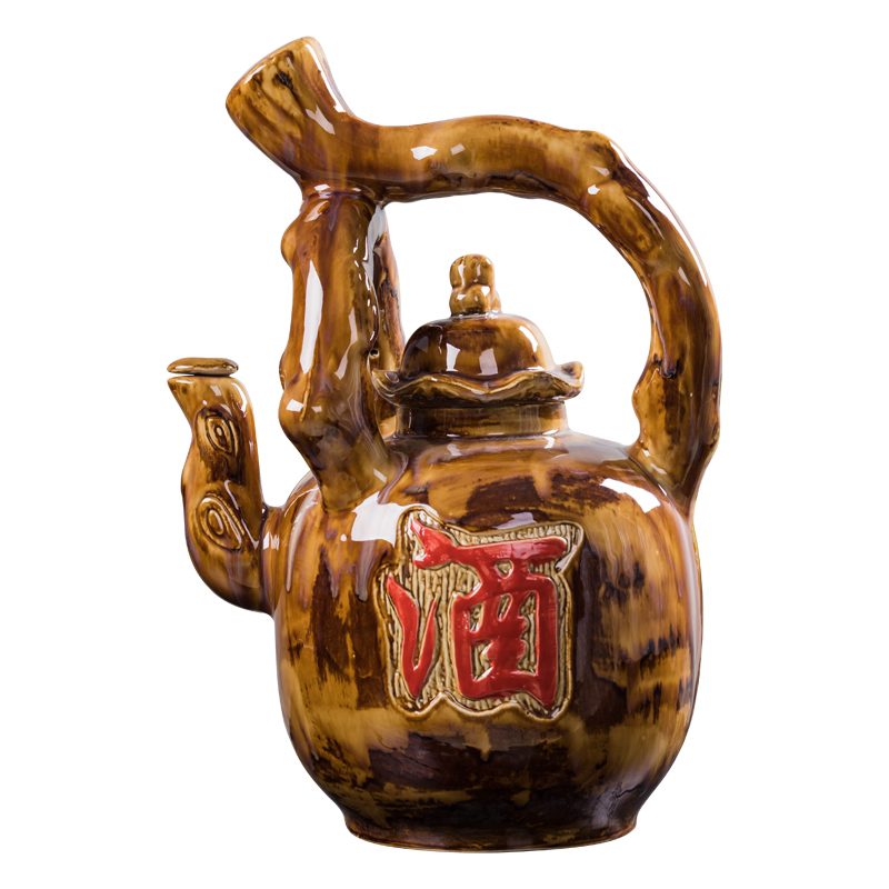 Jingdezhen ceramic jars 10 jins 5 jins of loading household hoard it liquor sealing old wine bottle is empty jar