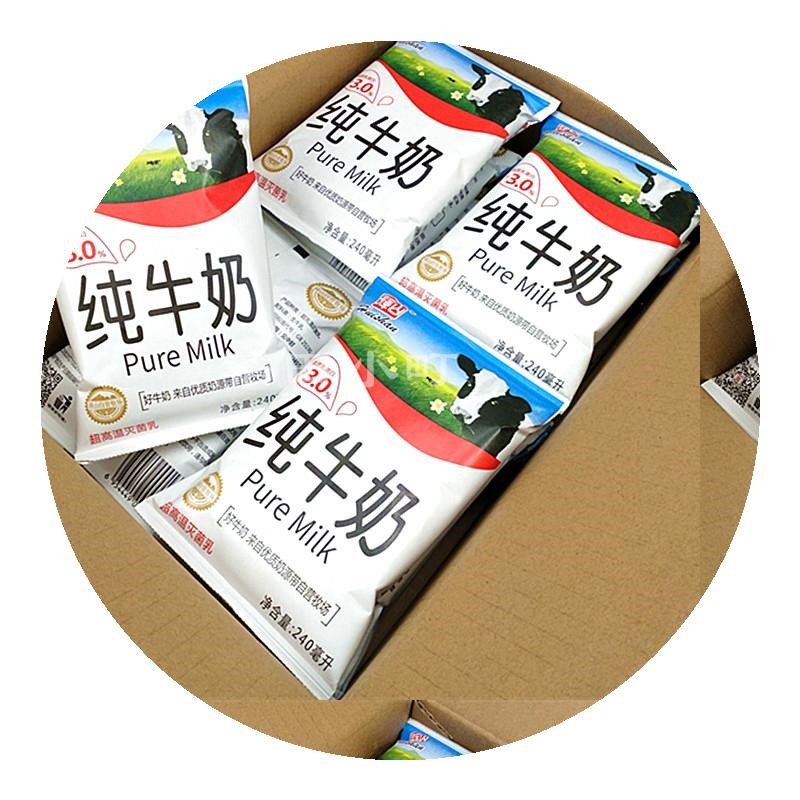 沈阳特产辉山纯牛奶整箱牛奶早餐奶240ml16包无菌枕包装多省包邮