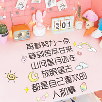 Net celebrity ins girl heart inspirational table stickers Student dormitory bedroom computer stickers Desk surface waterproof stickers Self-adhesive