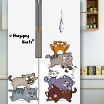 Creative cartoon cute refrigerator stickers Kitchen furniture renovation waterproof stickers Self-adhesive small patterns can be removed