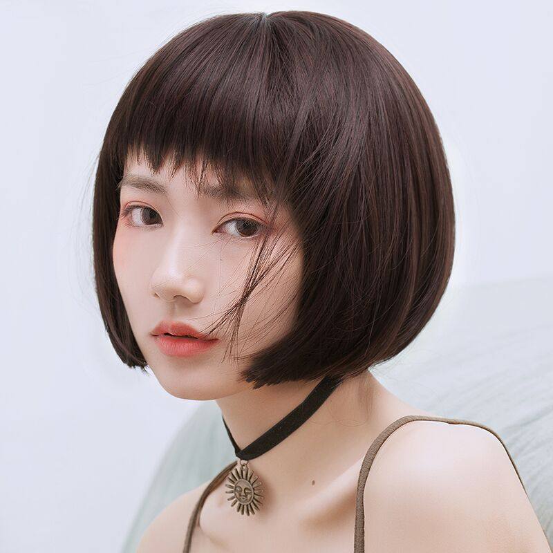 假发女短发bobo头真发狗啃空气刘海波波头这个杀手同款假头发套