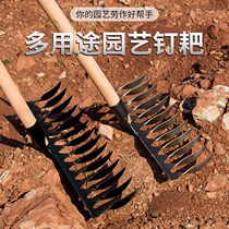 Agricultural harrowing nails rake pickpocketing with small iron rake agricultural harrowing rake wood handle harrowing and harrowing and harrowing and harrowing