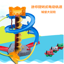 Weifeng Science and Education Track Car Educational Toys Electric Hand Crank Dual Mode Crossing the Big Wheel Track Castle Adventure