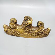 Imitation ancient brass Pen Holder Pen Shelf Pens Retro Creativity Student Wenfang Brush Pen Holder Pen Hill Bronze