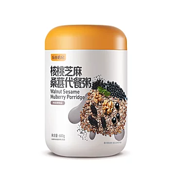 【五谷磨房】核桃芝麻桑葚代餐粥600g[30元优惠券]-寻折猪